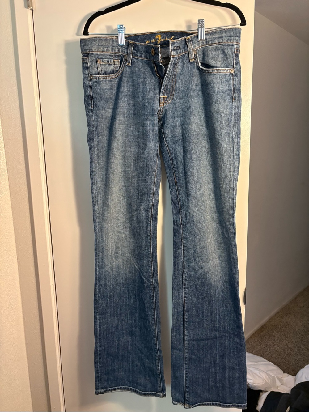 7 For All Mankind Light Blue Flared Jeans